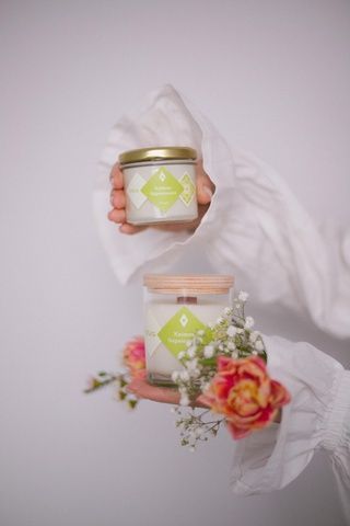 Свічка "Квітне Черемшина" 250 мл, 30 год 552-1079-1142 фото
