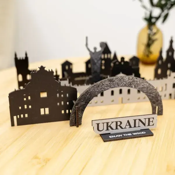 Дерев'яний Декор для Дому &ndash; Памʼятне Місто Україна 535-1079-1183 фото
