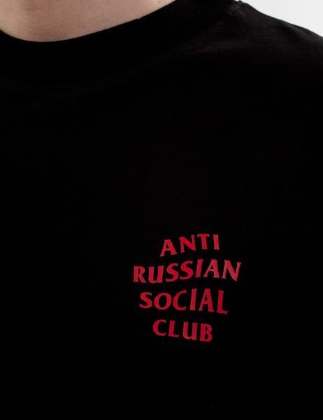 Чорна оверсайз футболка ARSC з червоним лого від ONE-EYED 696-1079-0657 фото